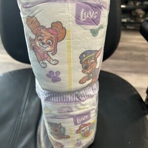 Luvs  size 1  8 -14 pounds Diapers with Paw Patrol Cartoon Characters 96 count
